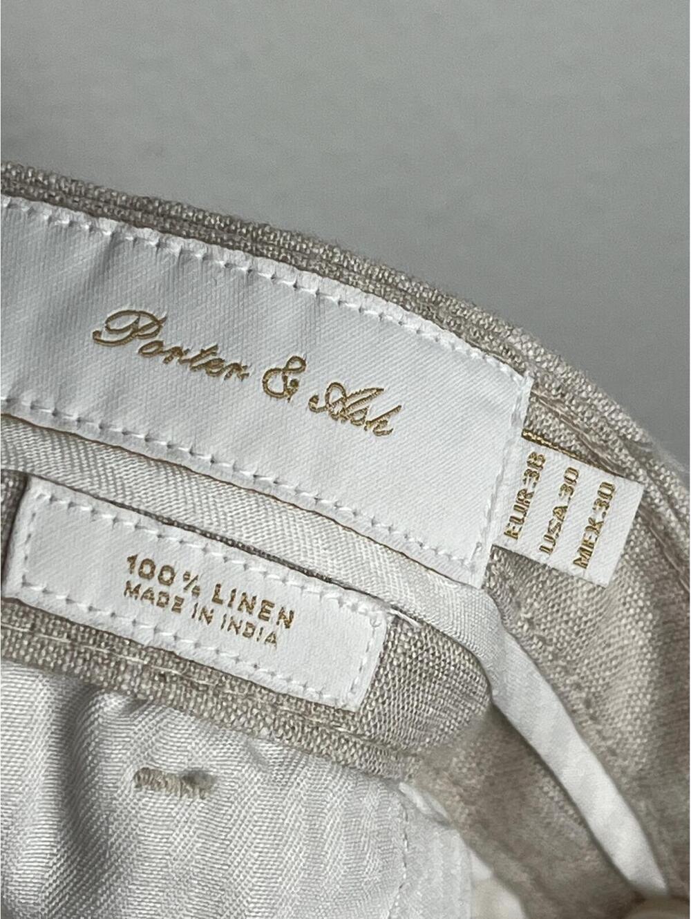 NWT Porter & Ash Men's Khaki/100% Linen Shorts Size 30 - Picture 8 of 10
